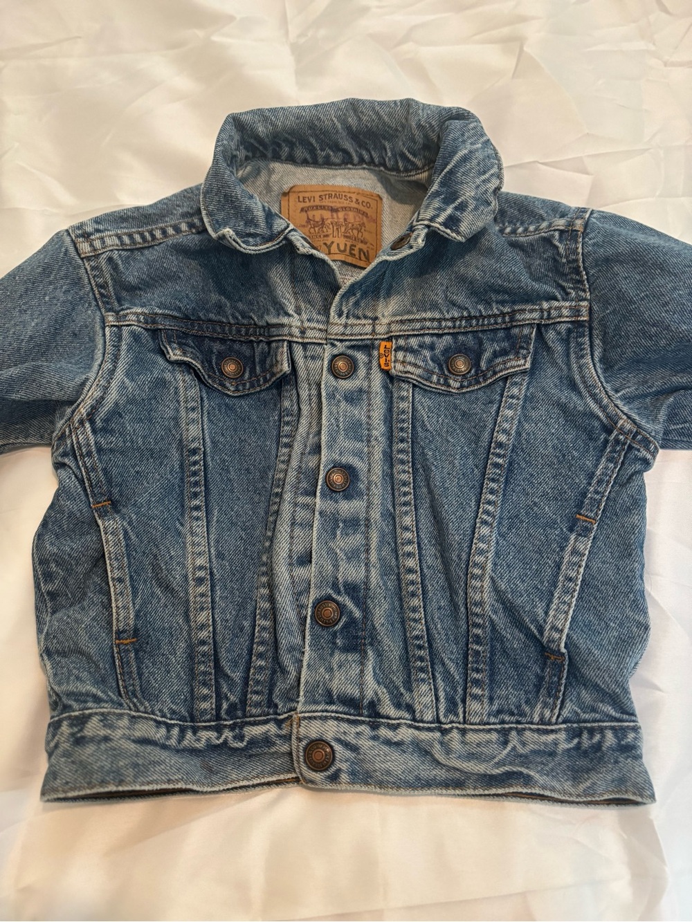 Vintage Levi's Kids Blue Denim Jean Jacket sz 4